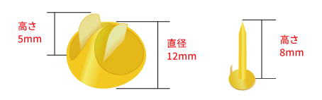 蝶バネのサイズ